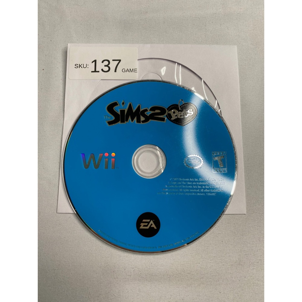 The Sims 2 Pets Nintendo Wii EA Games Disc Only